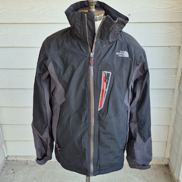 THE NORTH FACE Black Grey‎ Summit Series RECCO Gore Tex Shell Mens Sz M Jacket